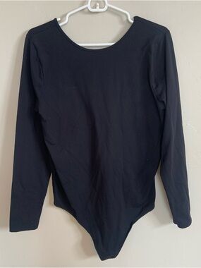 Abercrombie & Fitch Soft AF Collection Thong Bodysuit Black Long Sleeve Women XL